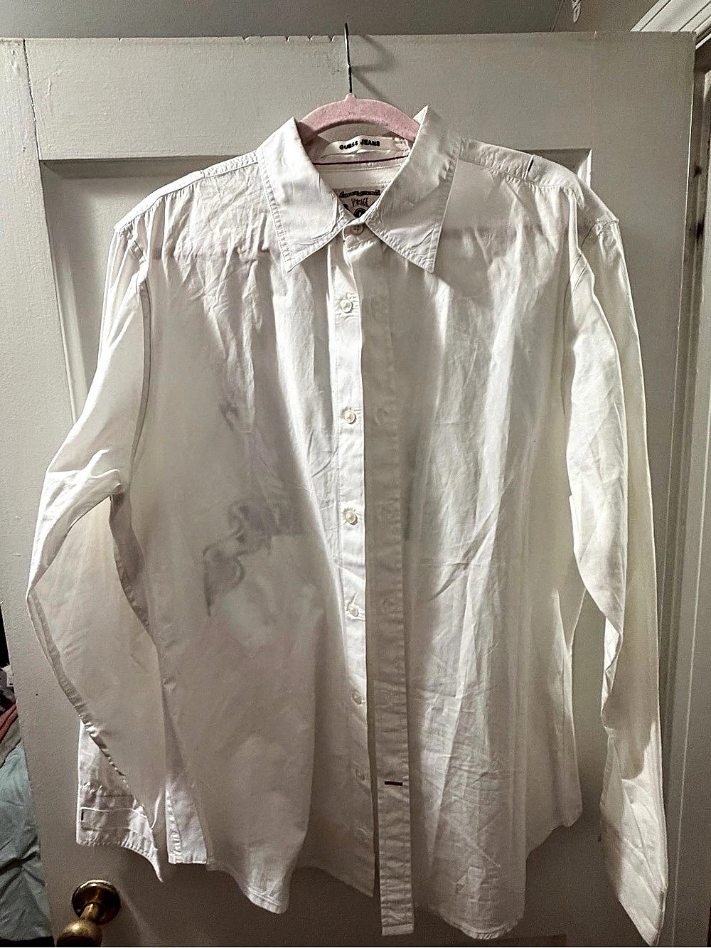 Guess Vintage 1981 Graphic Button Down Shirt in White